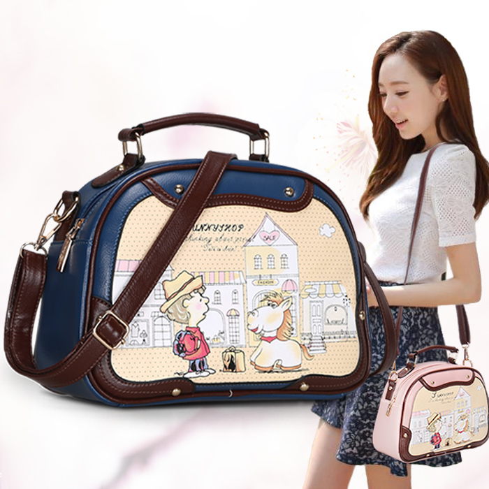 Spliced into small pure and fresh and inclined shoulder bag 2014 new color handbag aslant female