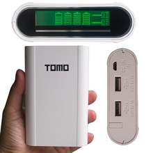 Tomo Power Bank 18650 Mobile Charger Device LCD Powerbanks18650 Portable Charging Bank with Protective Circuit USB