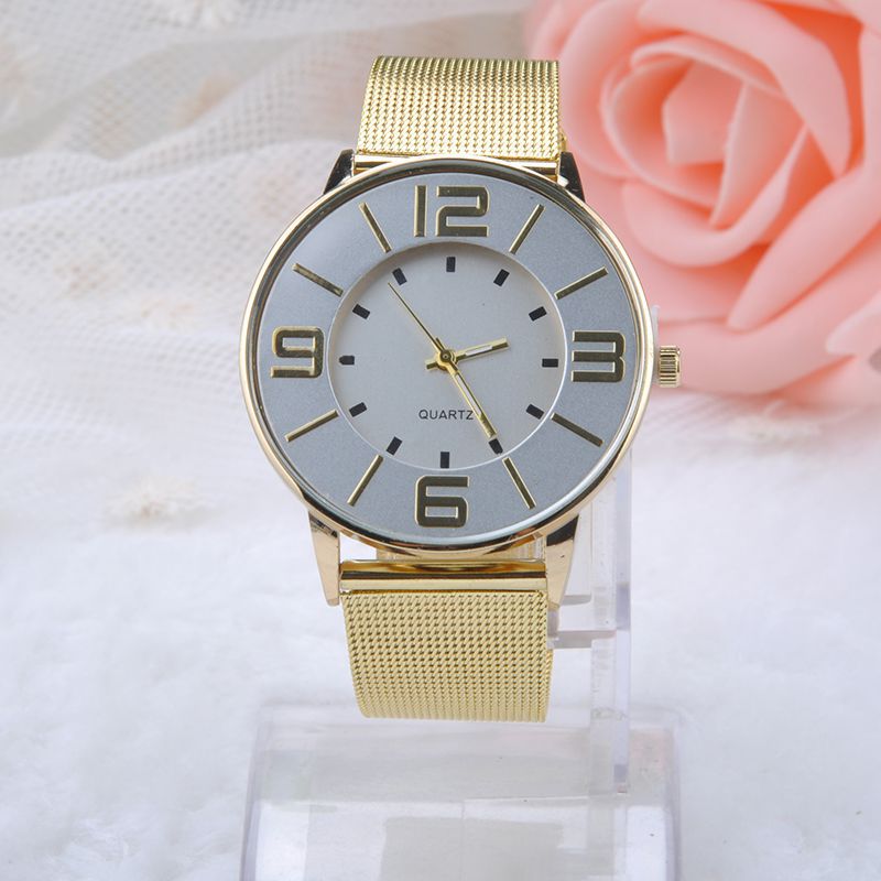 Fashion Full Steel Gold Watches Women Mesh Band Simple Casual Women s Quartz Watch Clock relogio
