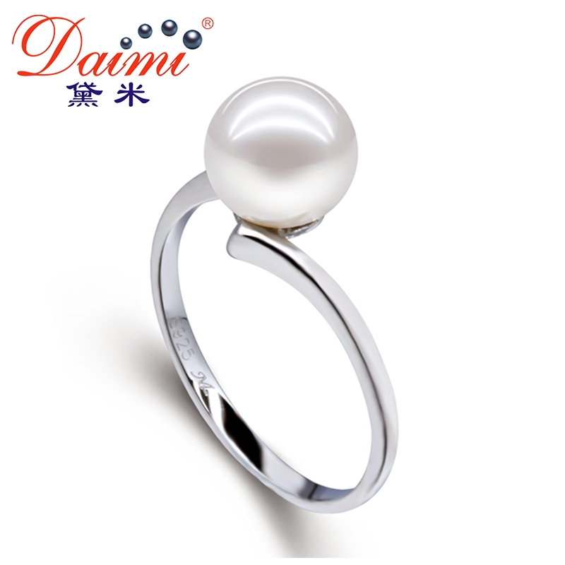 ... Ring-7-8mm-Round-Freshwater-Pearl-925-Sterling-Silver-Ring-Good