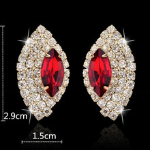 2015 Earings Fashion Jewelry Famous Brand Austrian Crystal Earring Gold Silver Plated Stud Earrings For Women