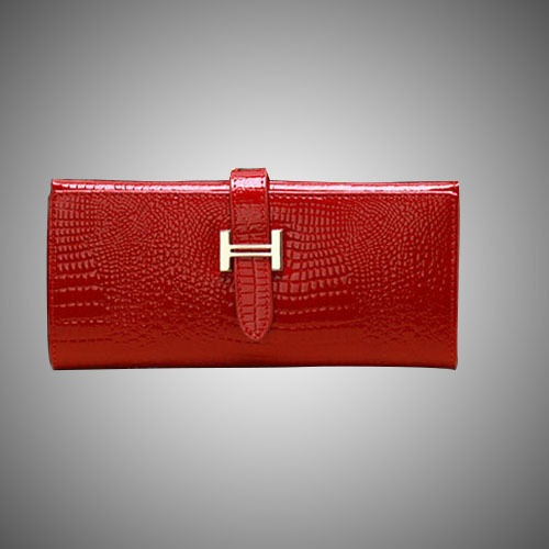 Super deal 90 off crocodile pattern cow leather wallet for women long style H buckle lady