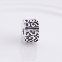 925 Sterling Silver Lock Clip Core Stopper Charm Beads For Jewelry Making DIY Accessories Suitable For Pandora Bracelet KT002