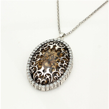 European and American vintage jewelry hollow Fangzuan female long necklace wholesale Free Shipping