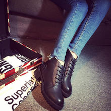 2014 autumn new female root round bottomed boots Martin boots European and American girls shoes