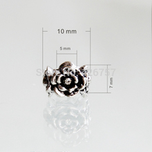10pcs 10mm Antique silver flower spacer beads DIY alloy big hole spacer beads fit Pandora bracelets