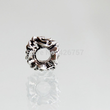 10pcs 10mm Antique silver flower spacer beads DIY alloy big hole spacer beads fit Pandora bracelets