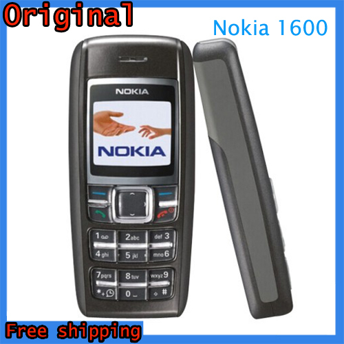 Original Nokia 1600 Cell Phone Dual band GSM Unlocked Phone GSM 900 1800 Free Shipping