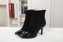 new 2014 autumn winter fashion brand women’s shoes pointer toe thin  Heels genuine leather ankle boots size 35-40 ,1602