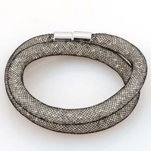 stardust bracelets mesh chain with full resin crystal bracelets inside magnetic wrap bracelet charm bracelet
