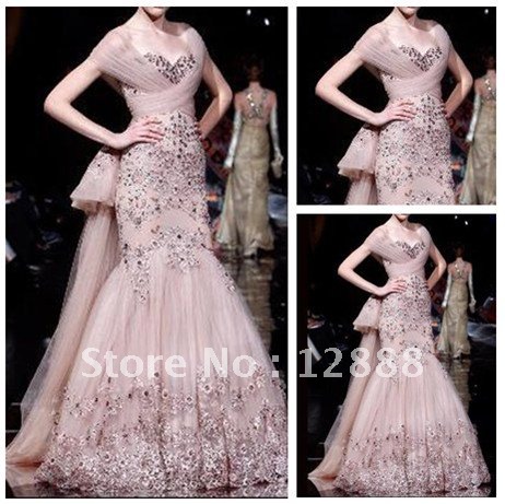 Designer Evening Dress on Promotion Beads Evening Dress Promotion Embroidered Evening Dress