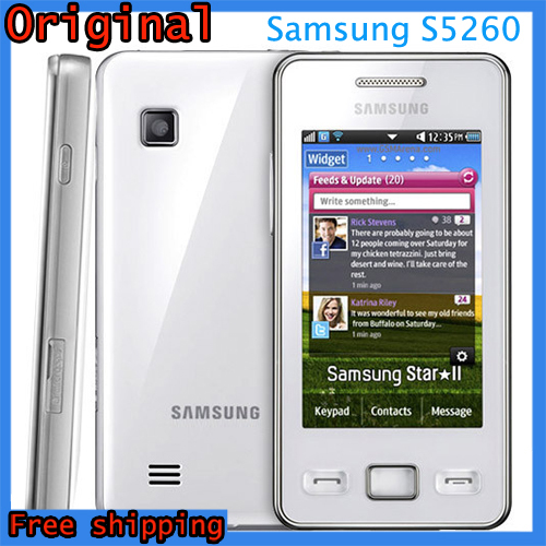 Refurbished Original Cellphone Samsung S5260 3 0MP Camera WiFi Bluetooth MP3 MP4 Free Shipping