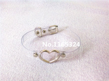 Fashion Jewelry sweet heart Necklace Clear Transparent PU Leather Metal Vinyl Choker Punk Goth 100 Handmade