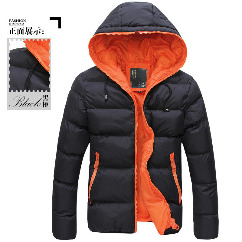 2014 new men s winter clothes multicolor feather padded cotton jacket Korean men s coat wholesale