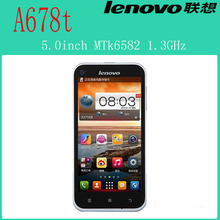 Hot sell! Original Lenovo A678t Quad Core MTK6582 1.3Ghz 5.0 inch cell phone 4G ROM 5MP Android 4.2 mult language