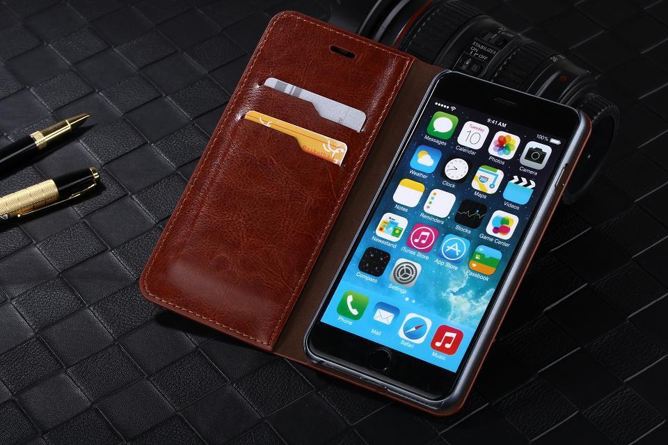1 piece Free Shipping Flip Leather Wallet Stand Case For Apple iPhone 6 Plus 5 5