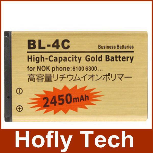 Business High Capacity Battery 2450mAh BL 4C For Nokia 6300 X261 1661 6260 BL 4C Batteries