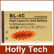Business higher capacity goid Battery 2450mAh BL-4C For Nokia 6300/X261/1661/ 6260 BL 4C Battery