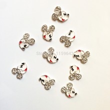 10pcs pack Mouse Shape 3D Nail Art Decorations Diamond Rhinestones Nails Art Glitter Jewelry for Nail