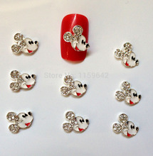 10pcs pack Mouse Shape 3D Nail Art Decorations Diamond Rhinestones Nails Art Glitter Jewelry for Nail