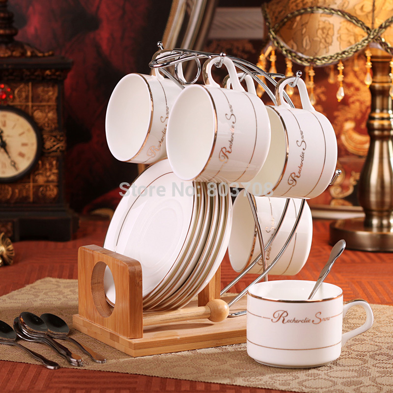 Free shipping 2014 European Bone china mugs English style afternoon tea cup and saucer cup English
