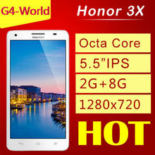 Original Huawei Honor 3X G750 Mobile Phone 2GB RAM 8GB ROM 5 5 IPS 1280x720 MTK6592
