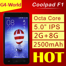 Original Coolpad F1 Mobile Phone GSM WCDMA  Android4.2 MTK 6592 Octa-core 1.7GHz 5.0″ IPS 2GB+8GB 13.0MP GPS Bluetooth Dual card