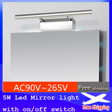 Freeshipping 5W Bathroom LED Mirror Light AC220V 110V SMD5050 Mini Style Warm White Cool White LED