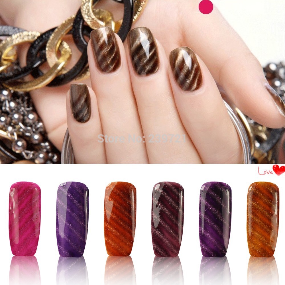 2014 New Arrival Soak off Nail Gel 3pcs Magnetic Nail Gel 15ml with a free magnet