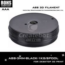 Black color 1.75mm abs filament impressora laser abs plastic for 3d printer createbot,makerbot,reprap etc impresora-3d