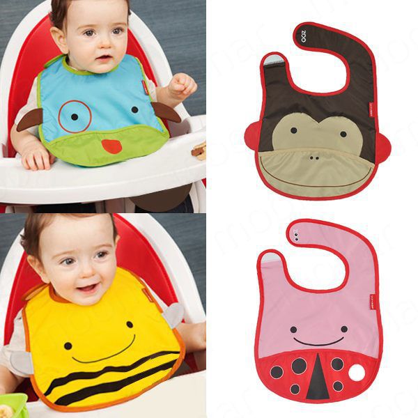 Baby Cute Zoo Bibs ZOO Story Waterproof baby bib Burp clothes 4 Style Hot Selling TZ072