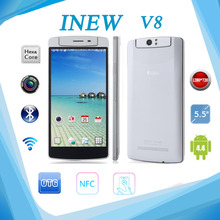 5.5 Inch Original Inew V8 MTK6591 Hexa Core Mobile Phone Android 4.4 13.0MP Free Rotation Camera 1280X720 2GB RAM 16GB ROM GPS