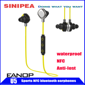 Горячая распродажа наушники водонепроницаемый беспроводной стерео Bluetooth наушники наушники гарнитуры поддержка NFC по борьбе с потерянный сигнал EANOP U5