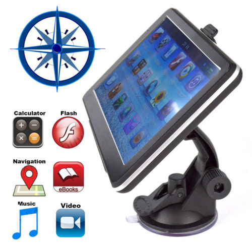 Free shipping 2015 new version 7 HD CAR GPS Navigation BLUETOOTH FM transmitter window ce6 0