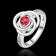 2014 SALE joias 925 Silver ruby Austrian Crystal CZ Simulated Diamonds Fashion Jewelry Acessories new design finger ring