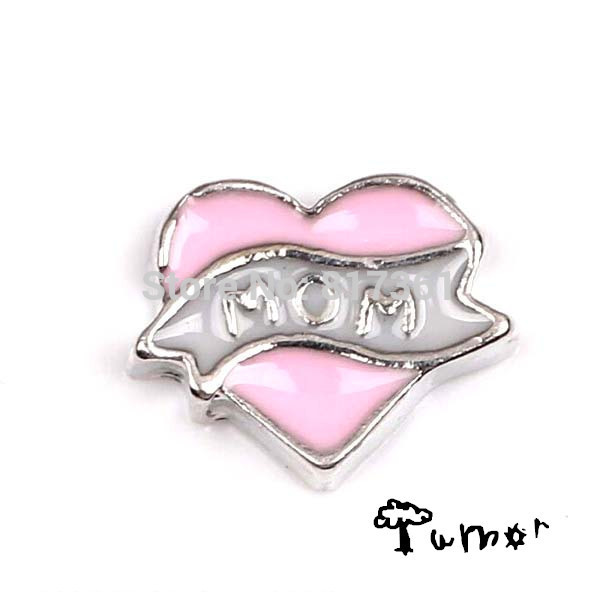 2015-Fashion-Pink-MOM-Heart-Charms-Jewelry-Enamel-Floating-Locket ...