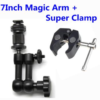 Photo Studio 7 Adjustable Friction Articulating Magic Arm Super Clamp for DSLR rig Camera Camcorder LCD