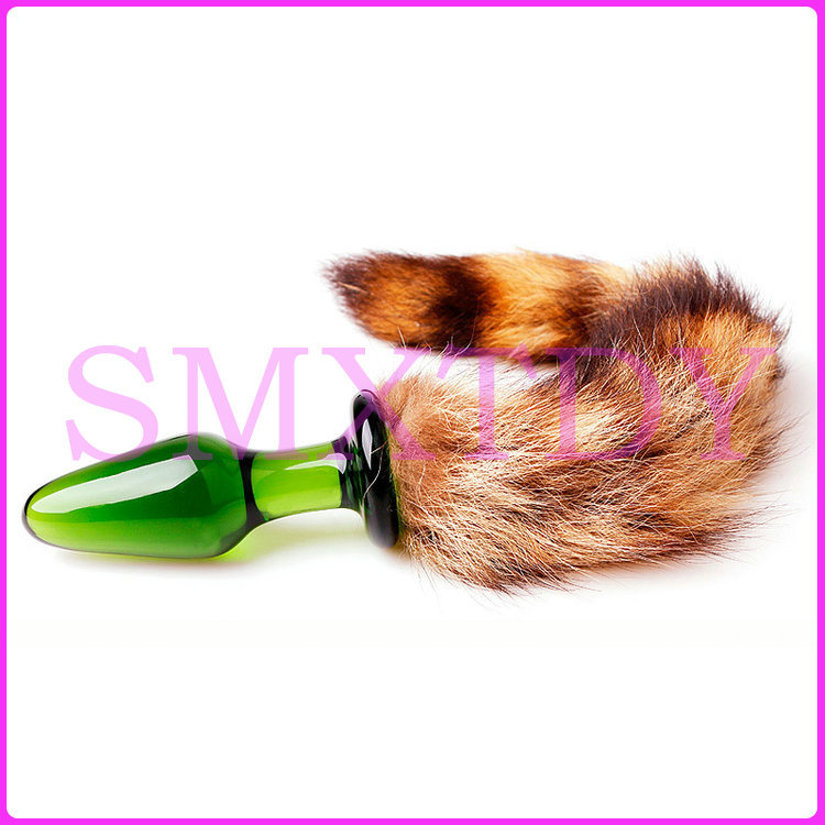Купить Лиса хвост стекла Анальный секс игрушки лисы хвост massager ...