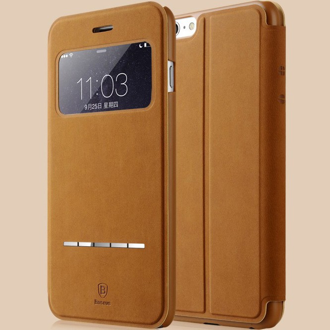 Deluxe Original Baseus Terse Series Flip Leather Case for iphone 6 4 7 Ultra Thin Smart