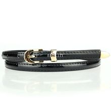 2014 New Fashion Use 12 Colors Fashion Women Candy Color Narrow Thin Skinny Waist Belt Pu