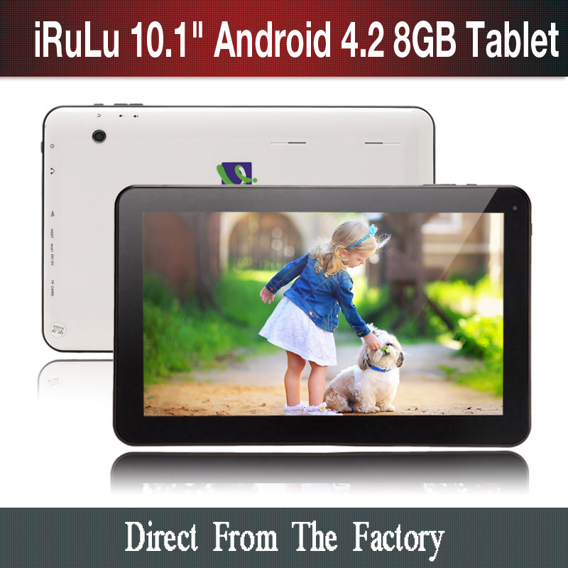 Newest Original iRulu 10 1 Android 4 2 Pad Dual Core A20 1 5GHz RK3028 1G