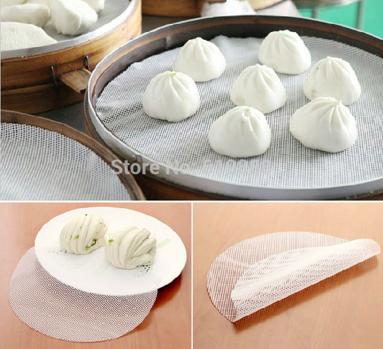 20 Cm Silicone Steamer Non Stick Pad Round Dumplings Mat Steamed