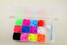 Best Promotion Price Silicone Loom Bands DIY Kits Sets Colorful Rubber Bands Bracelet Kits Charm Bracelets Toy Gift Children