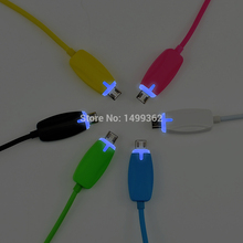 100 pcs lot LED Micro USB Charge Data Cable For Samsung Galaxy I9300 S4 S3 Note