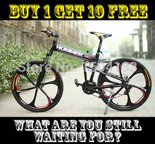 26″ Folding Mountain Bicycle Bike Aluminium Alloy 21/24/27 Speed Dise Brakes Sport Wheel