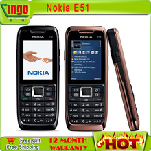 Mobile Cell Phone 100 Original Nokia E51 GSM 3G Wifi 2 0MP Bluetooth Smartphone Russian keyboard
