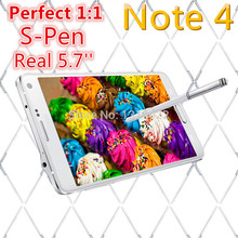 Real 5.7” best 1:1 Note4 phone Quad core 3G ram 32G rom 13MP MTK6582 Note adge 4 mobile phone Heart rate fingerprint with S-pen