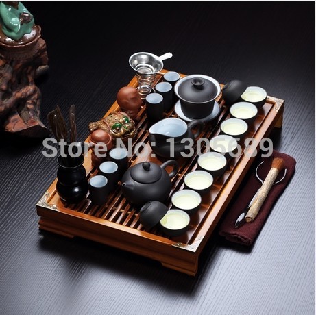 2014 newly listed Chinese kung fu tea set zisha purple clay tea pot gaiwan tea cup