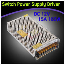 Free Shipping AC110V 220V to for DC 12V 15A 180W Voltage Transformer Switch Power Supply Adapter Driver for Light LED Strip