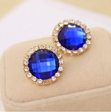 Brand New FASHION spherical Candy Crystal Flower Stud Earrings for Women E126
